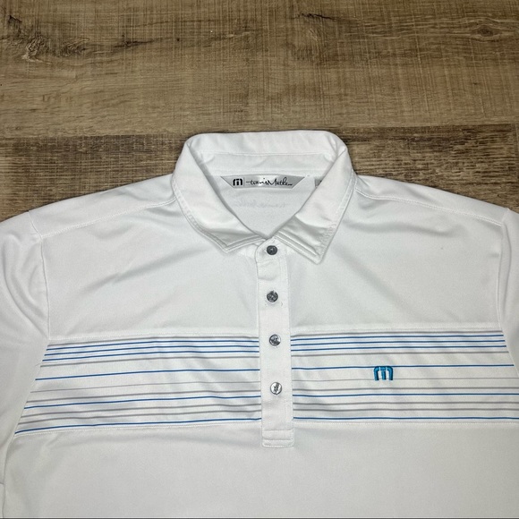 Lot of 2 Travis Mathew Mens Size XL Polo Golf Shirt White And Gray - Picture 3 of 11